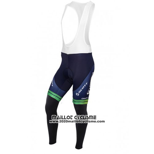 2016 Maillot Ciclismo Orica GreenEDGE Blanc et Bleu Manches Longues et Cuissard